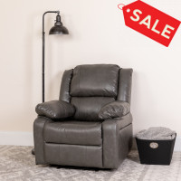 Flash Furniture BT-70597-1-GY-GG Harmony Series Gray Leather Recliner 